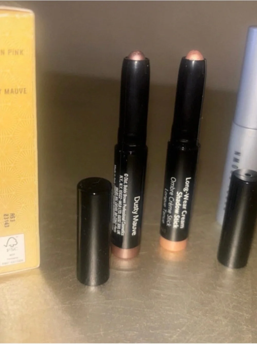 Bobbi Brown Long-Wear Cream Shadow Sticks — Dusty Mauve & Shimmery Rose